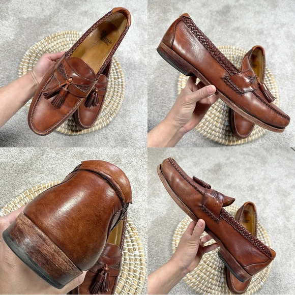 Allen Edmonds Men’s Maxfield Leather Tassel Loafers Shoes Size 12B - Picture 12 of 15